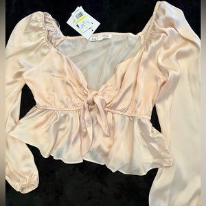 NWT silk ballerina blouse